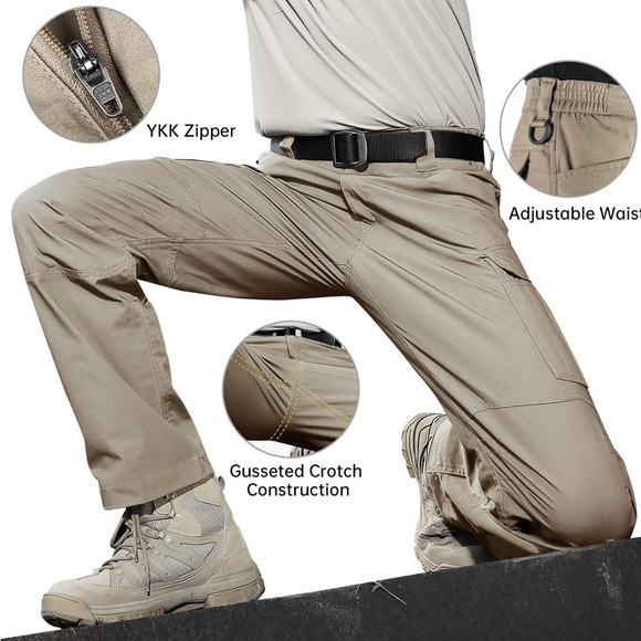 FREE SOLDIER Men's Water Resistant Pants Relaxed Tactical Cargo Pants Size:46x30 - Picture 7 of 16